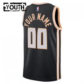 Dječji NBA Dres Atlanta Hawks Personalizirani Nike 2025-26 City Edition Crno Swingman